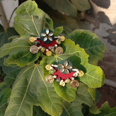 FF-QUEEN kundan & stones handmade earrings