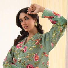 CC-ROUND TIE & DYE (YELLOW) KUNDAN JUMKA handmade earrings