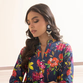 FF-COBALT BLUE handmade fabric earrings