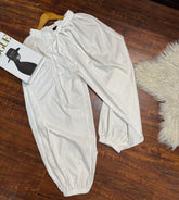 WHITE BALLOON TROUSERS