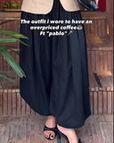 BLACK BALLOON TROUSERS