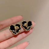 MELTING HEART ROSE studs