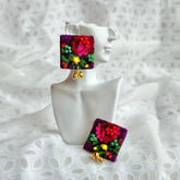 CC-PHULKARI handmade earrings