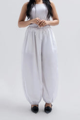 WHITE BALLOON TROUSERS