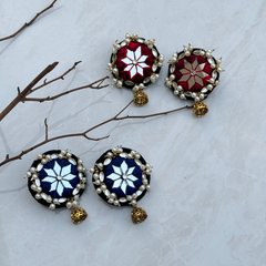 FF-MIRROR KUNDAN handmade earrings