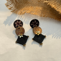 AA-AJRAK COIN handmade earrings.