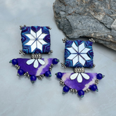 CC-MIRROR STONES handmade earrings