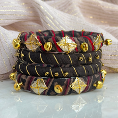 AA-BANGLES SET WITH JHUMKI handmade earrings & bangles