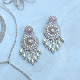 FF-BLUSH PINK handmade earrings