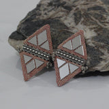 CC-TRIANGULAR MIRRIOR handmade earring