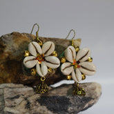 FF-PENTAGON SEA SHELL handmade earrings