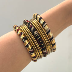 AJRAK GOLD BANGLES