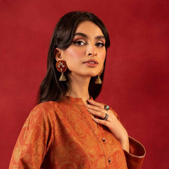 FF-RUST KUNDAN JHUMKA handmade earrings