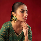 CC-GRADIENT GREEN MIRROR handmade earrings