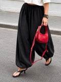 BLACK BOLLONS TROUSERS