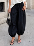 BLACK BOLLONS TROUSERS