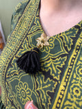 GREEN AJRAK TOP
