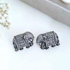BRASS ELEPHANT EARRINGS