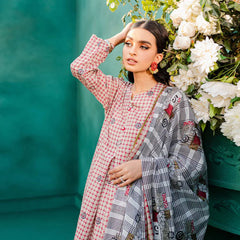 CC-CHIKENKARI fabric handmade earring