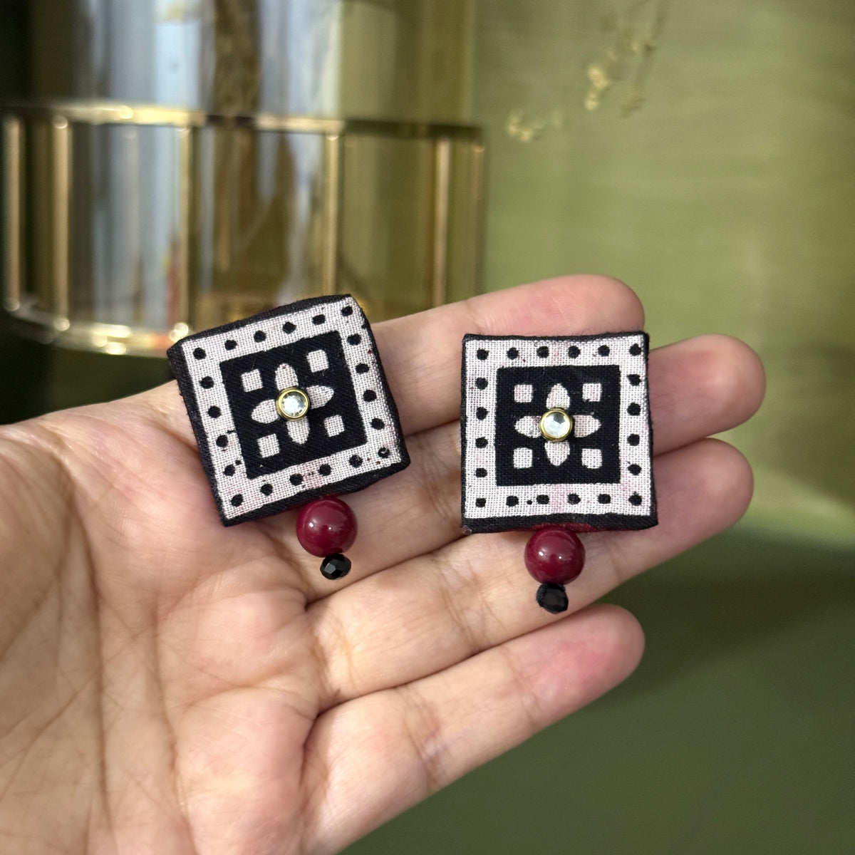 AA-AJRAK handmade earrings.