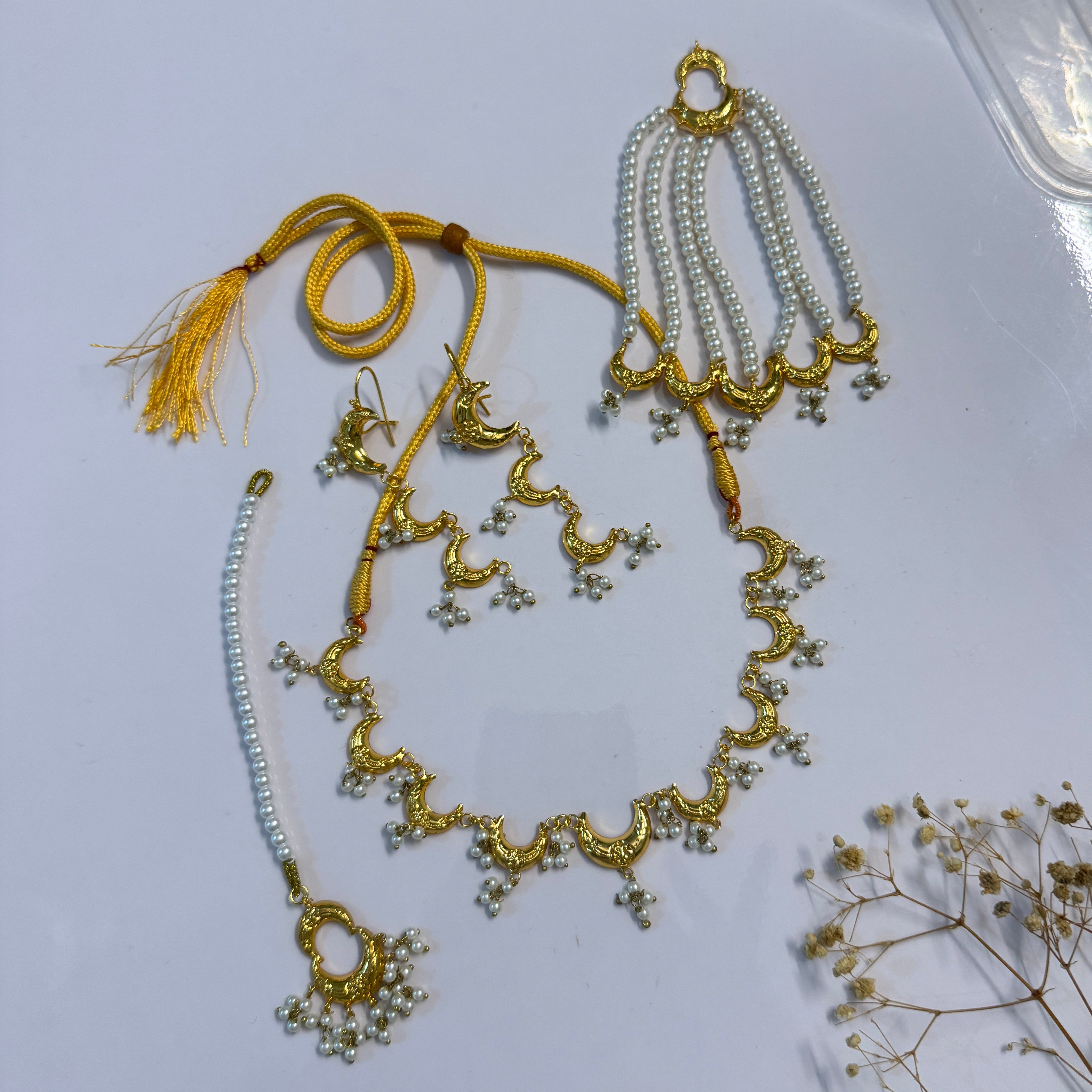 Chaand Gold-pleated Set