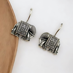 BRASS ELEPHANT EARRINGS