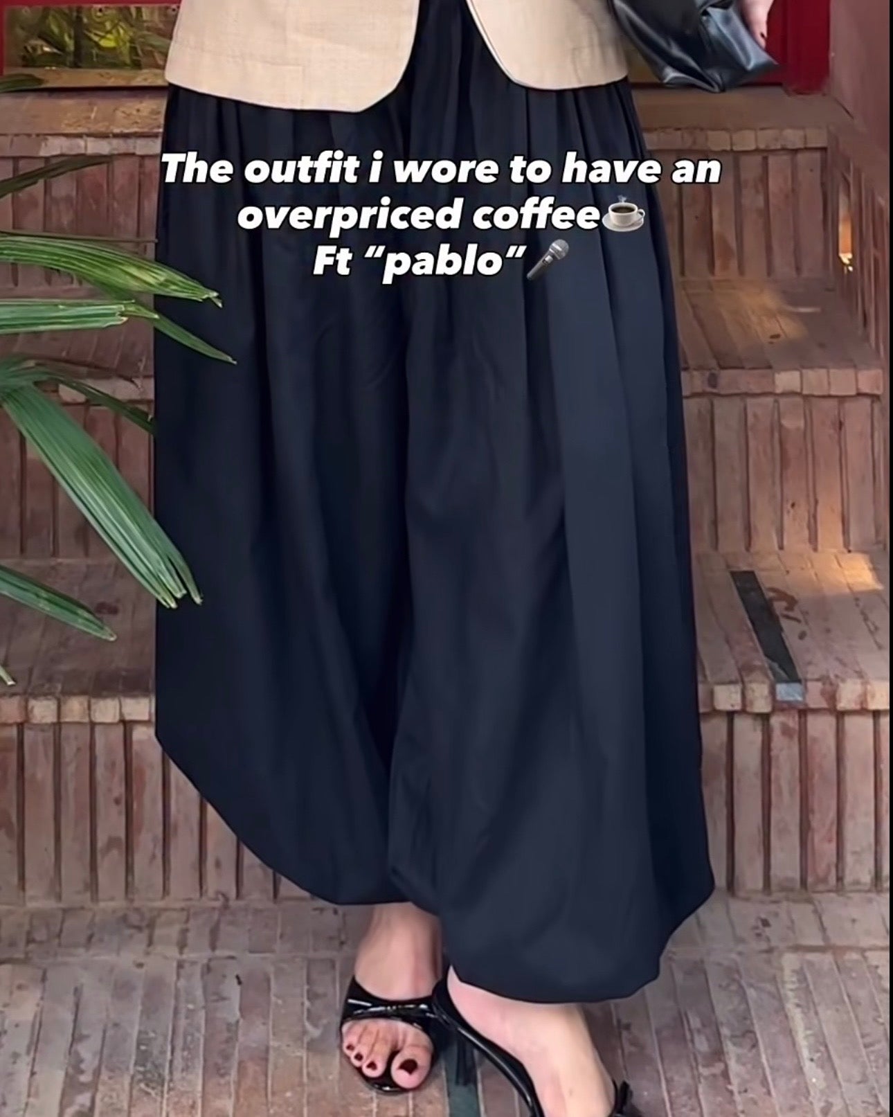BLACK BALLOON TROUSERS