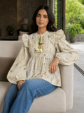 CREAMY FLORAL TOP