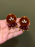 CC-SILK KUNDAN handmade earrings