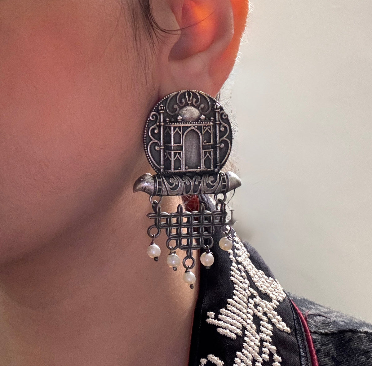 BRASS TAJMAHAL EARRINGS