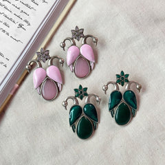 TWIN PEACOCK EARRINGS