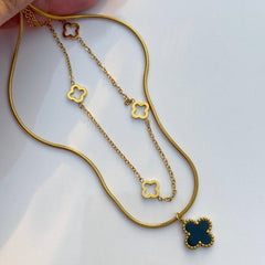 DOUBLE LAYERED CLOVER PENDANT