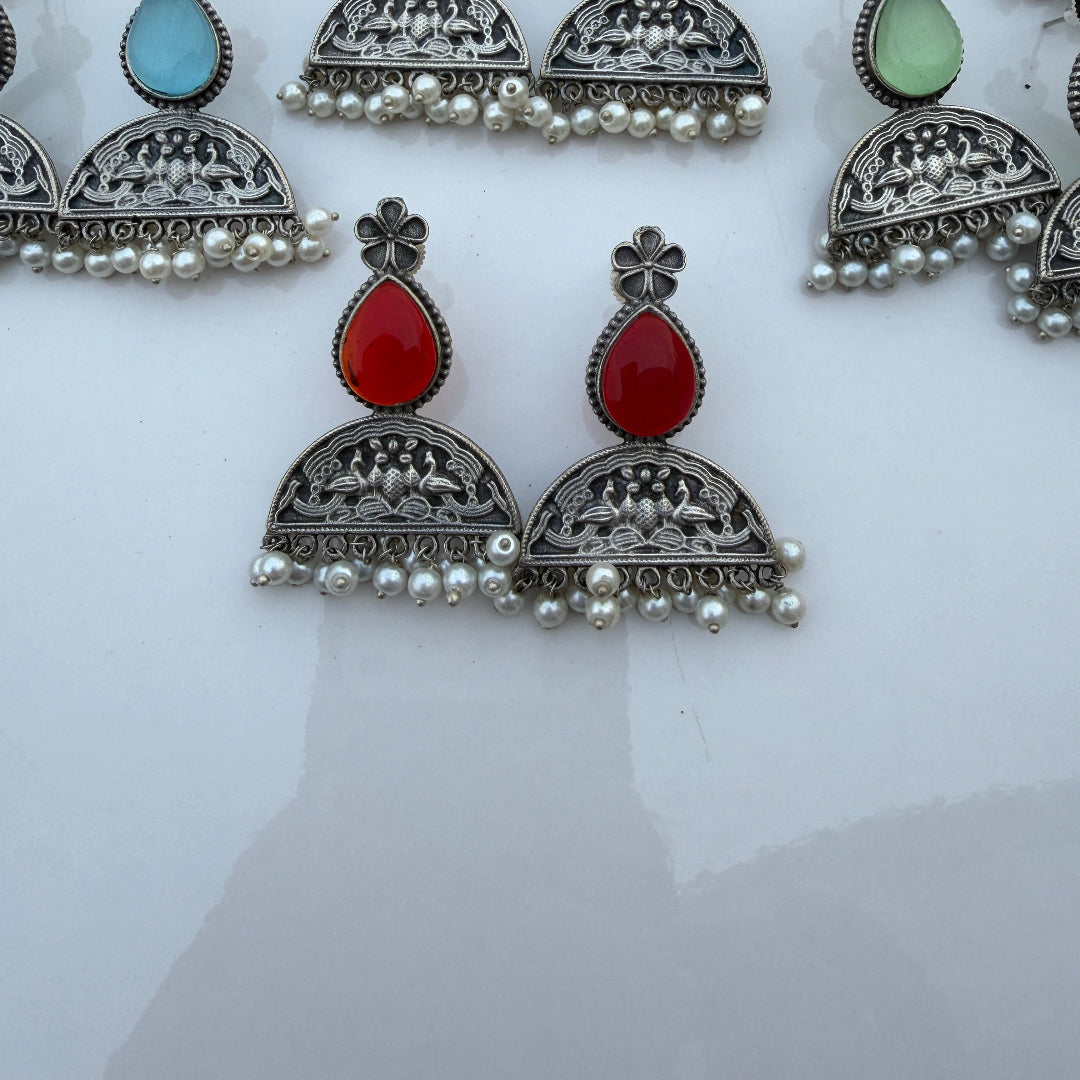 PEACOCK STONE EARRINGS
