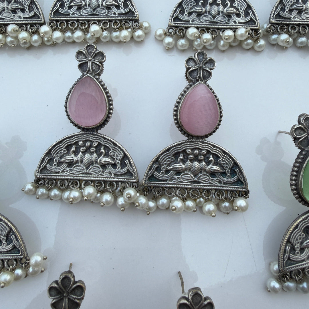 PEACOCK STONE EARRINGS