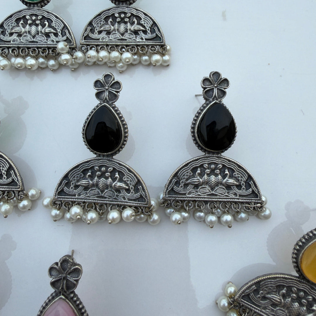 PEACOCK STONE EARRINGS