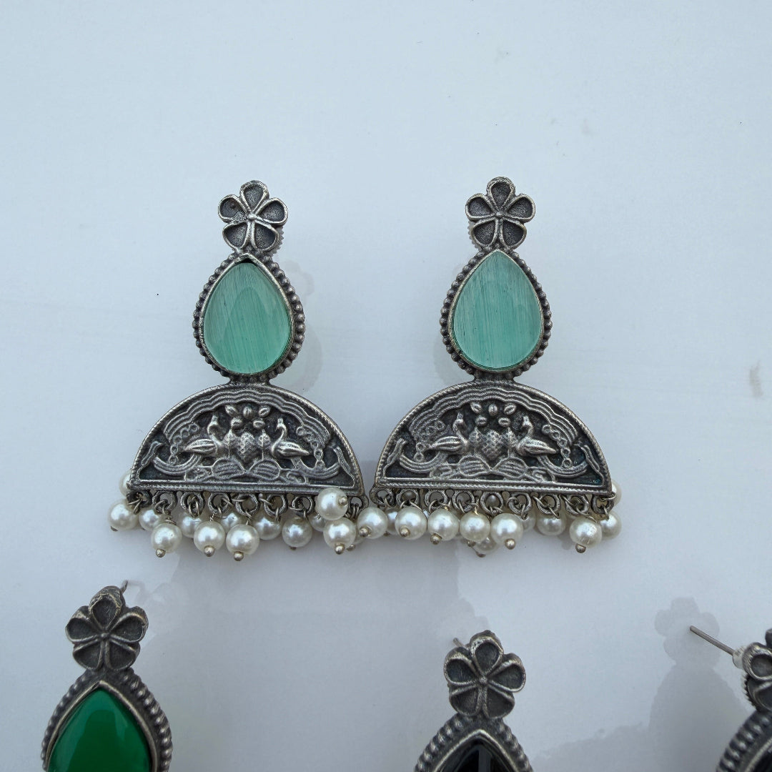 PEACOCK STONE EARRINGS