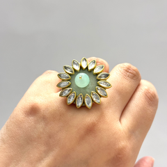 RR-PETAL KUNDAN handmade ring