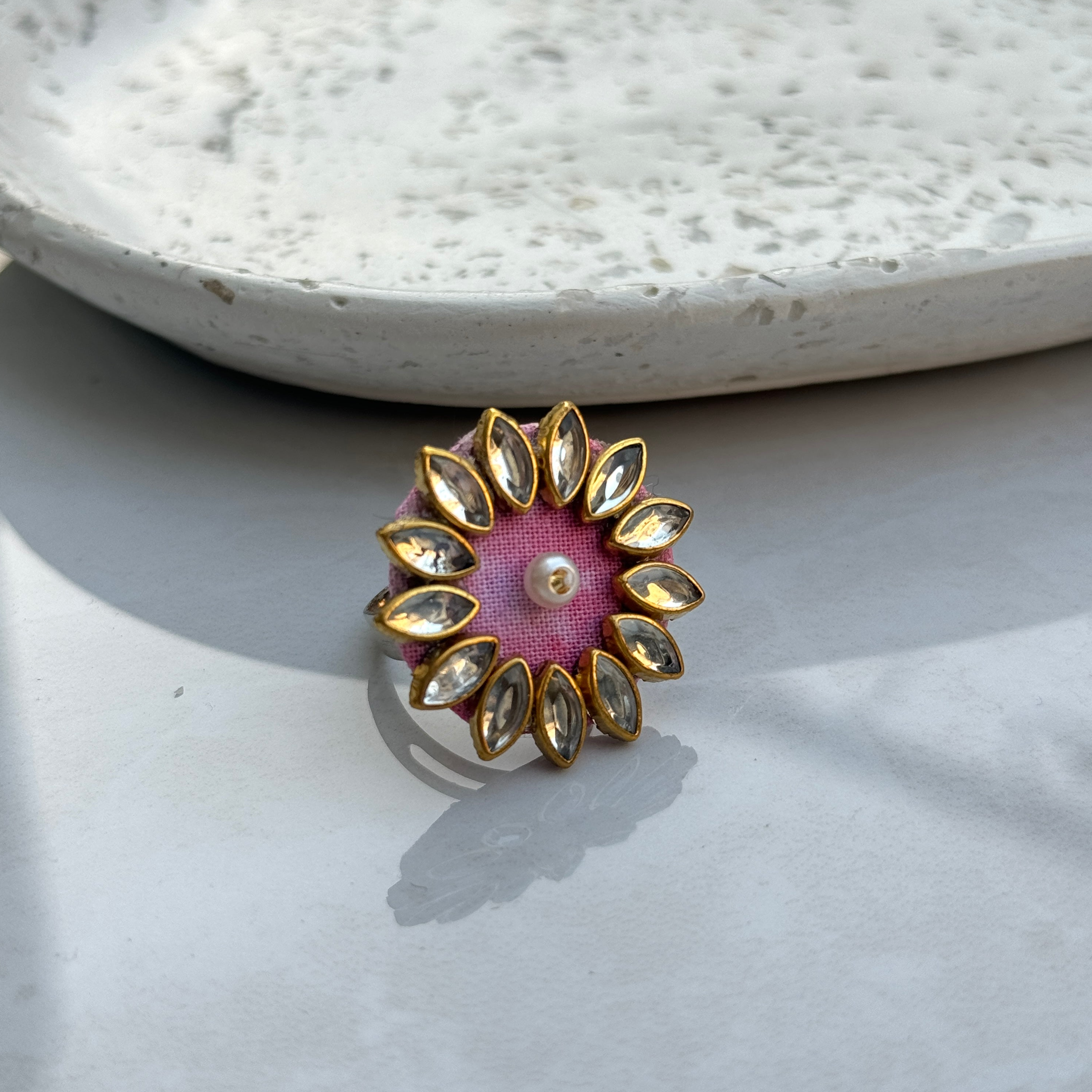 RR-PETAL KUNDAN handmade ring