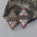 CC-TRIANGULAR MIRRIOR handmade earring