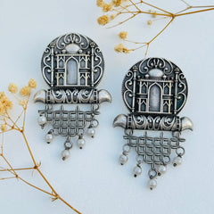 BRASS TAJMAHAL EARRINGS