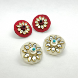 ROUND KUNDAN STUDS