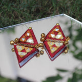 CC- TRIO MIRROR handmade threads earrings