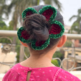 CROCHET BUN FLOWER