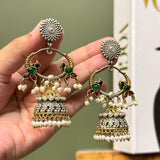 PEACOCK BRASS JHUMKA