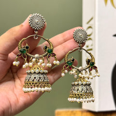 PEACOCK BRASS JHUMKA