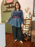 INDIGO AJRAK DRESS (2-Piece Set)