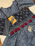 INDIGO AJRAK TOP