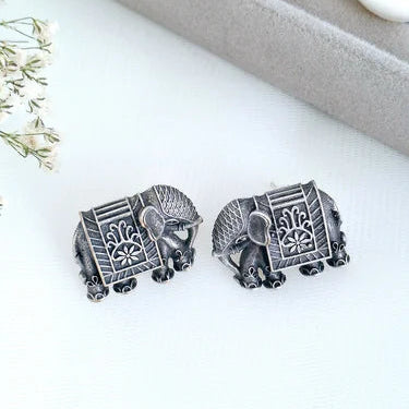 BRASS ELEPHANT EARRINGS